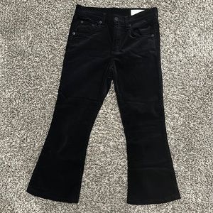 Rag and Bone Cropped Flaired Velvet Pants_Sz 25